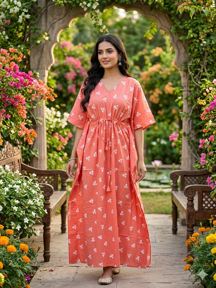 Floral feeding kaftan