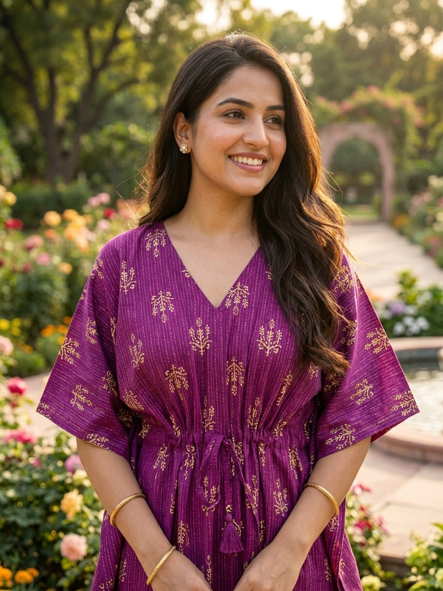 Kantha floral nonfeeding kaftans