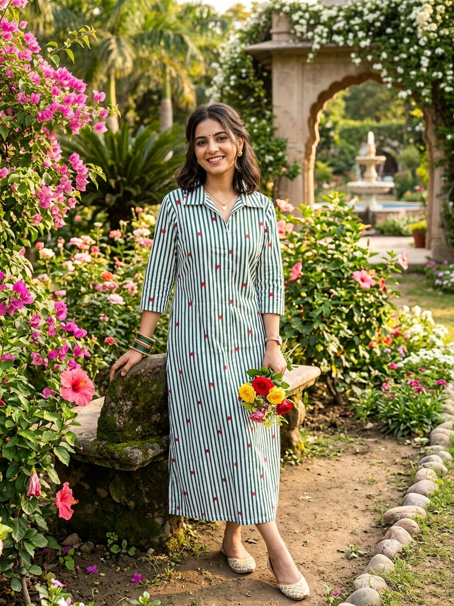 Shirt-collar feeding frock