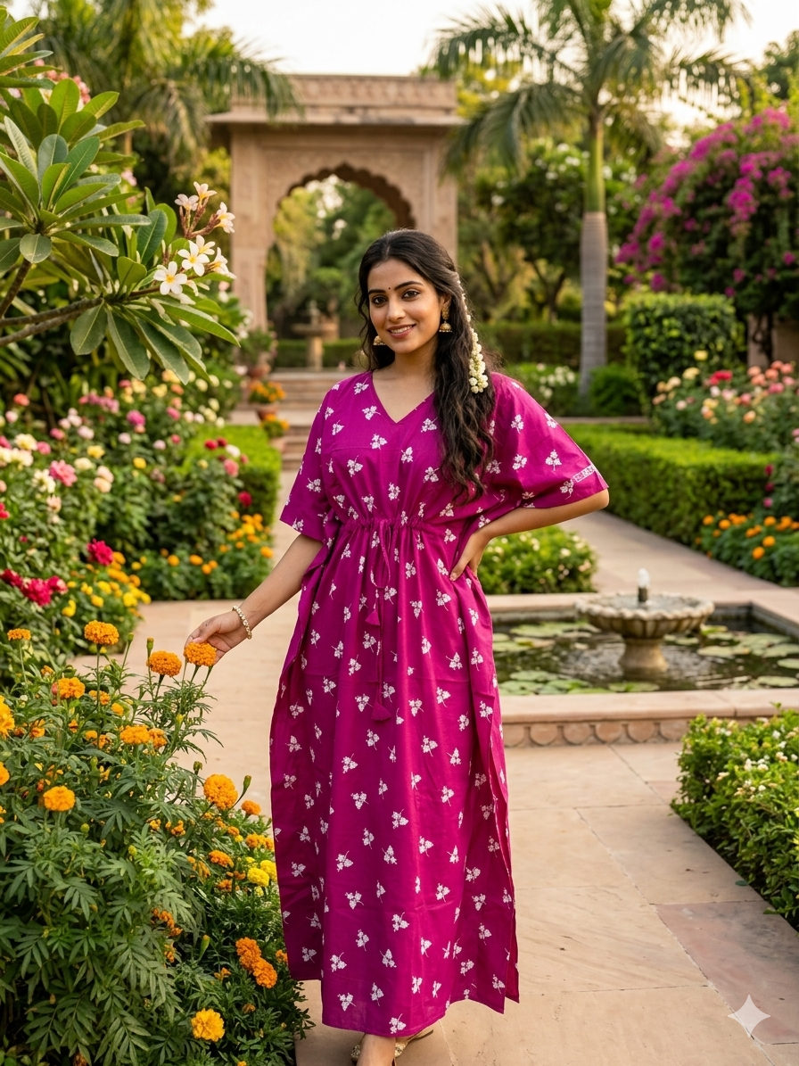 Floral feeding kaftan