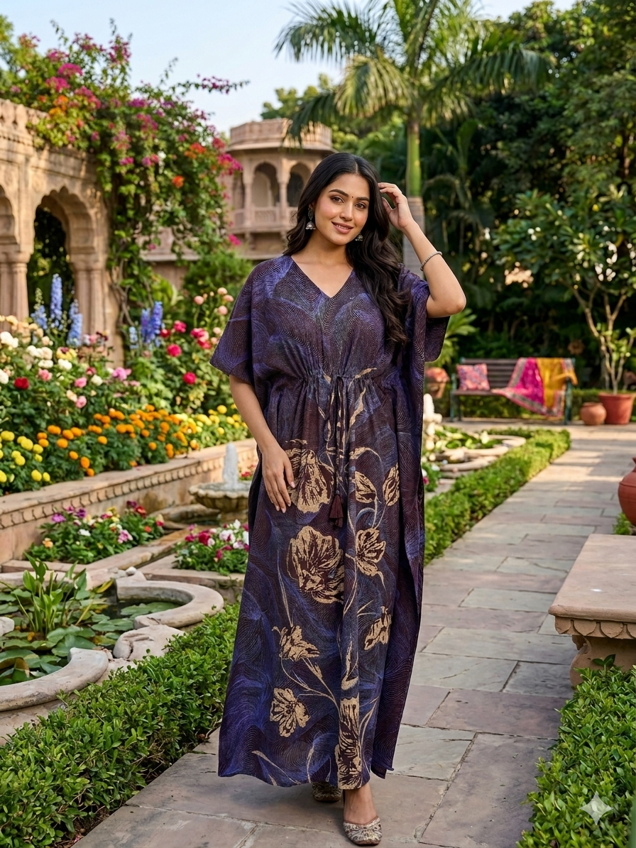 Floral nonfeeding kaftans