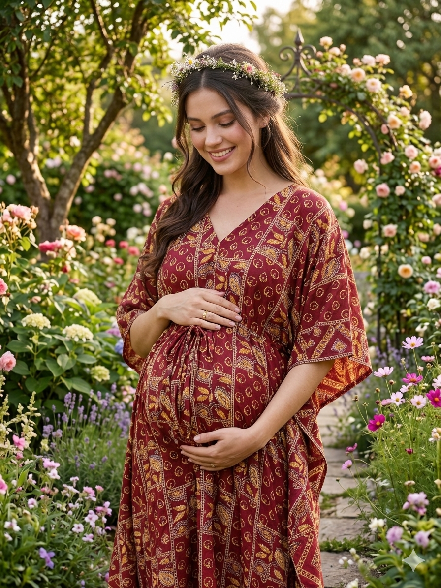 Premium floral plus size kaftan in pure soft cambric cotton fabric with centre zip &length 57” (free size L-5xl)