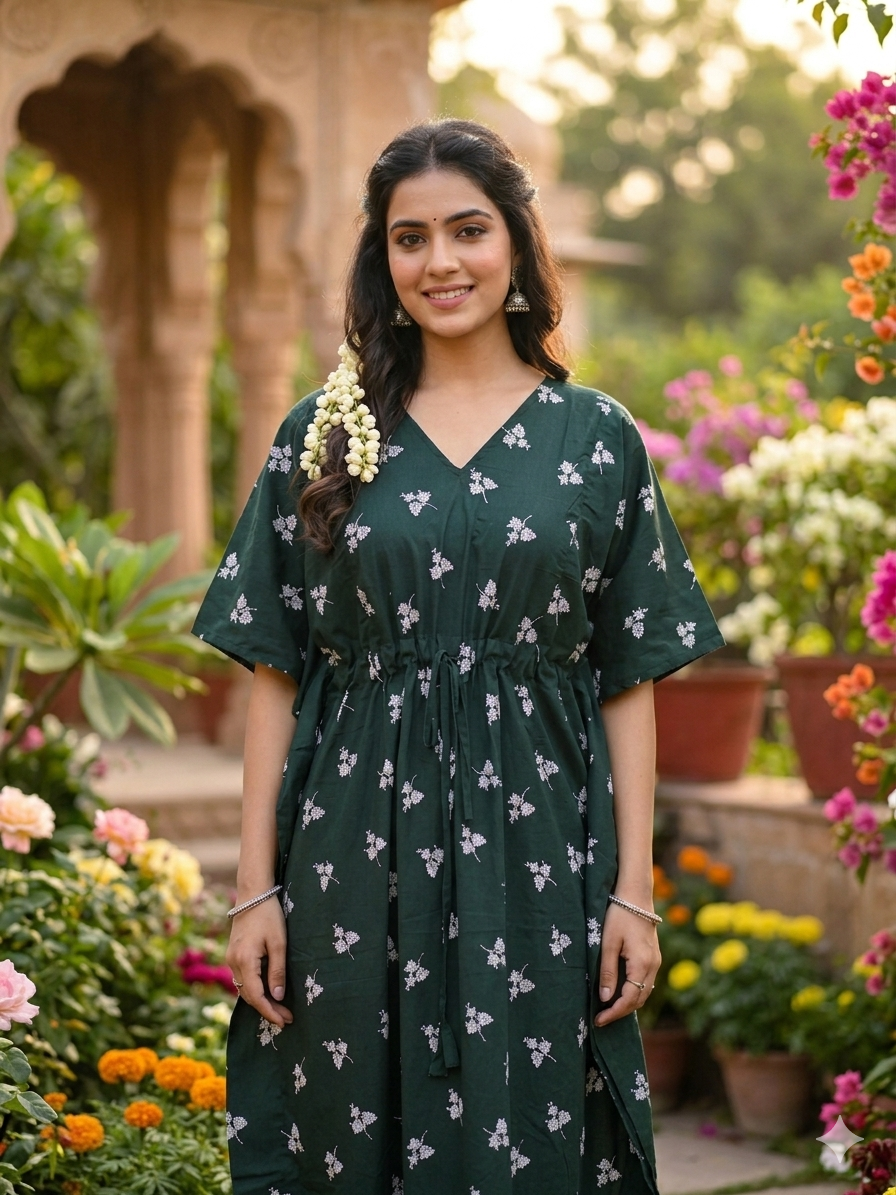 Floral feeding kaftan