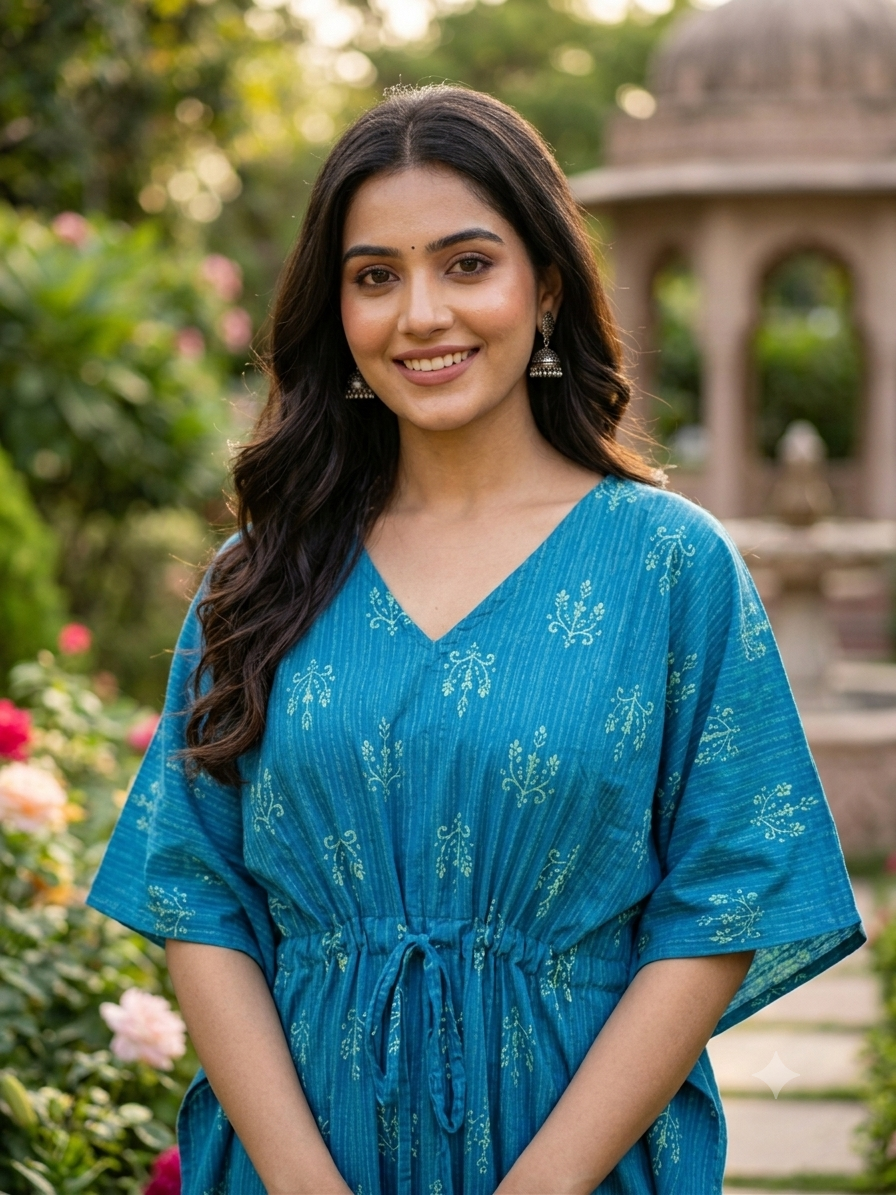 Kantha floral nonfeeding kaftans