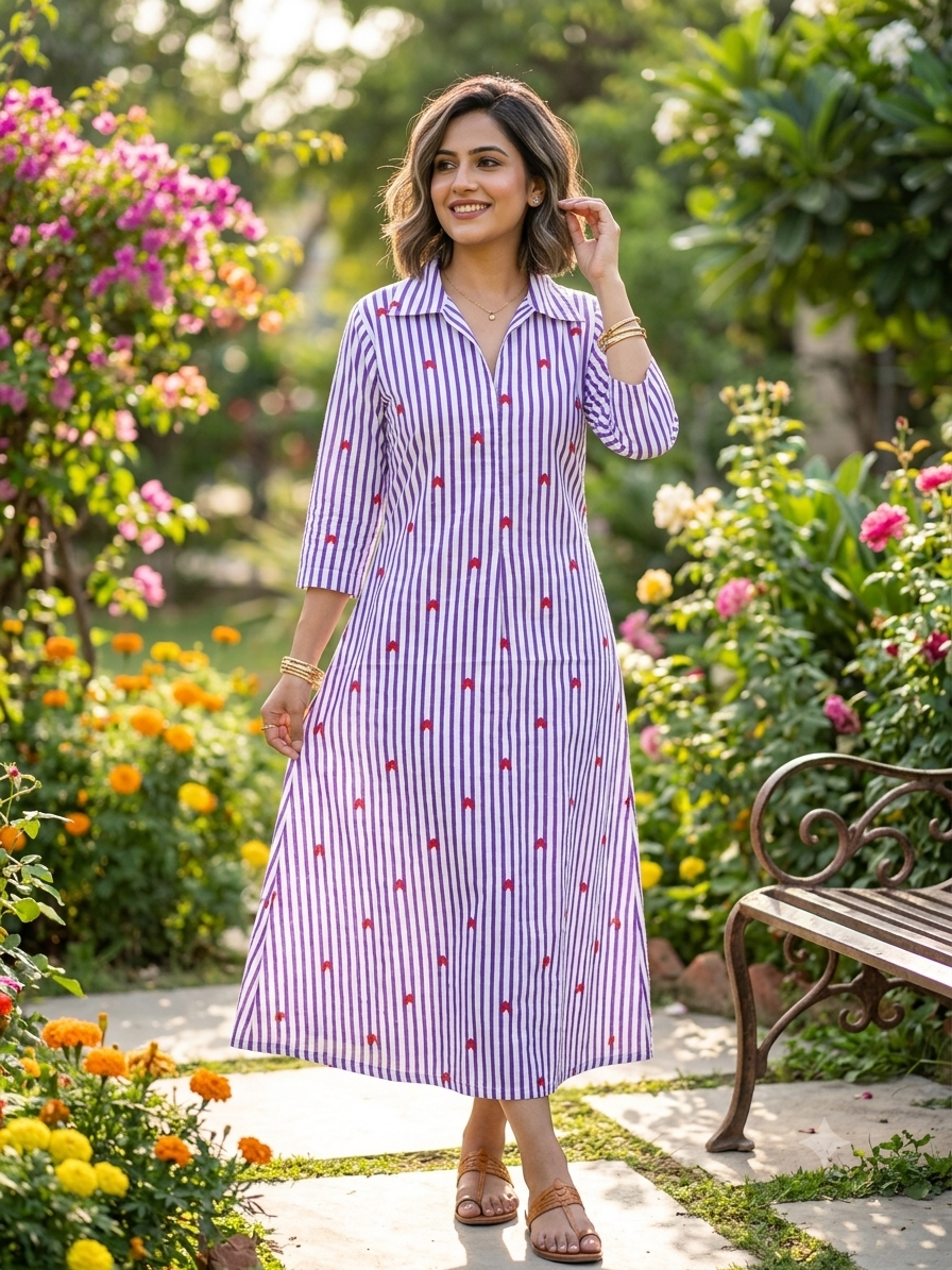 Shirt-collar feeding frock
