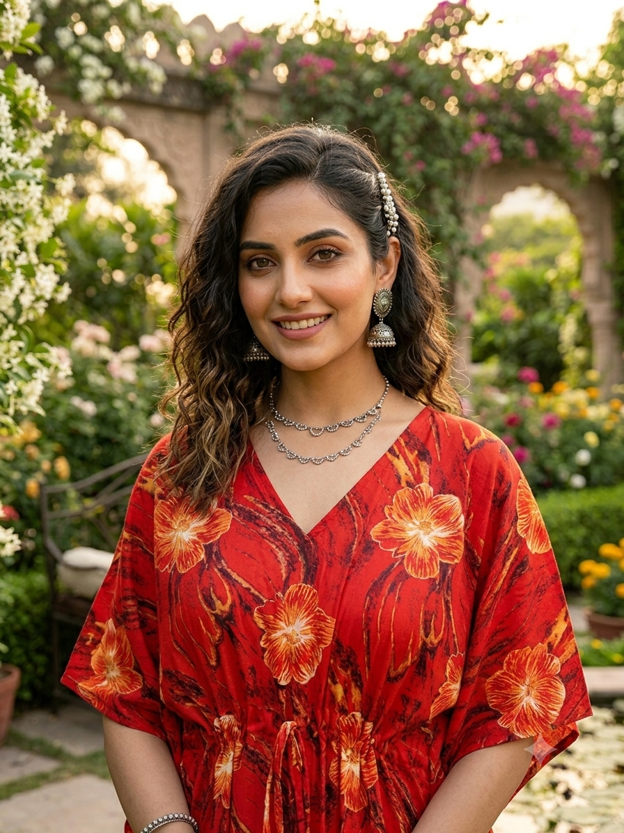 Floral nonfeeding kaftans
