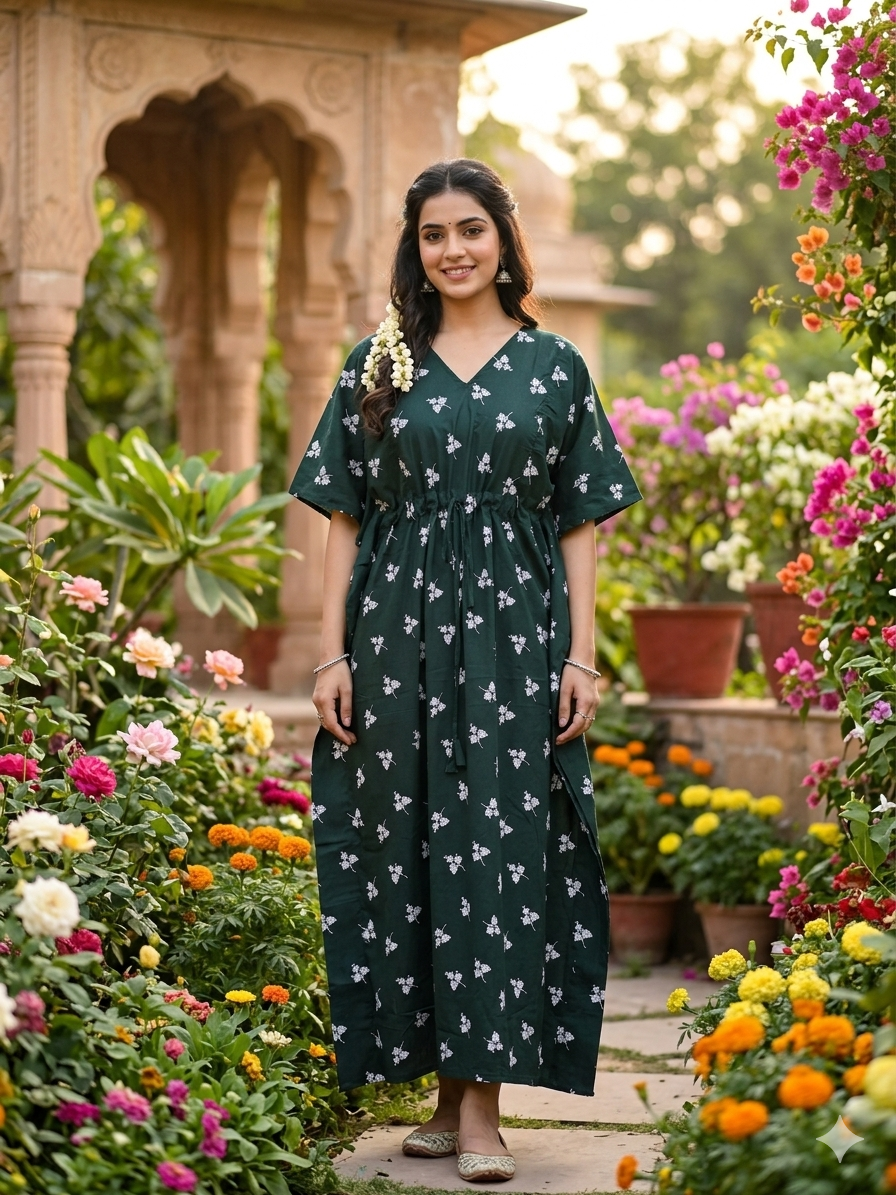 Floral feeding kaftan