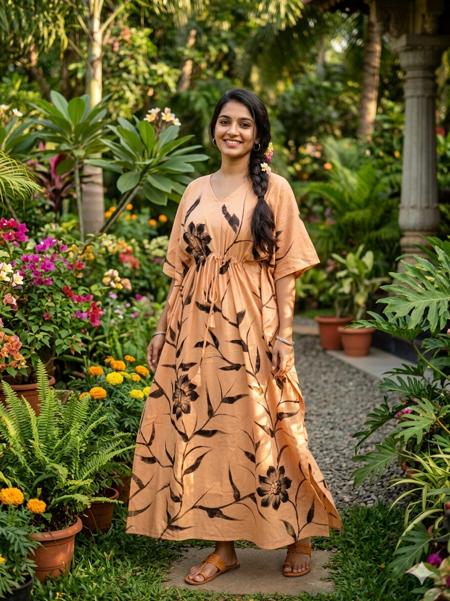 Floral nonfeeding kaftans