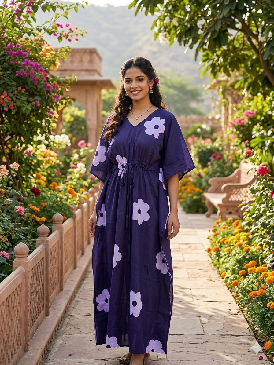 Floral nonfeeding kaftans
