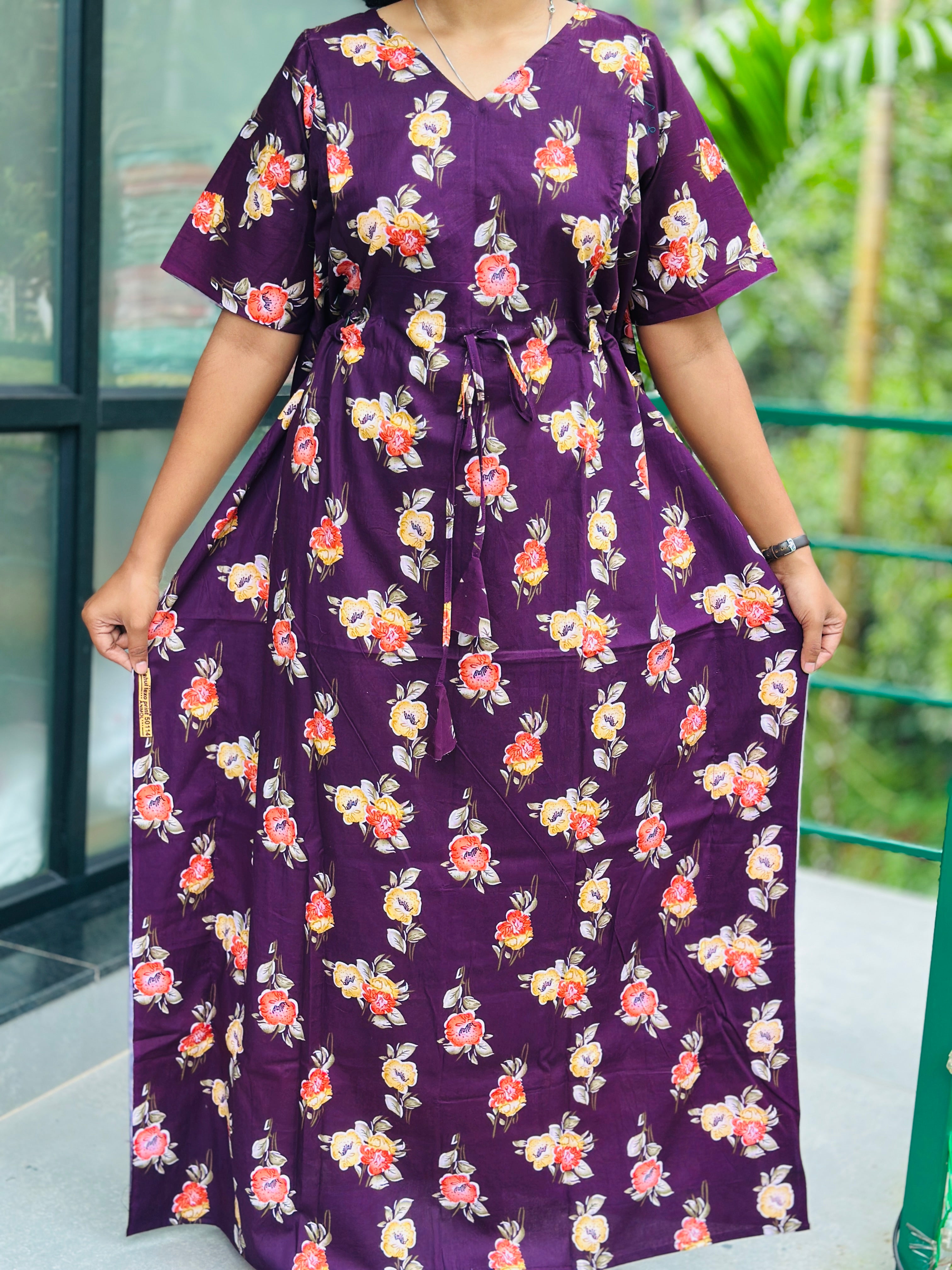 Floral nonfeeding kaftans