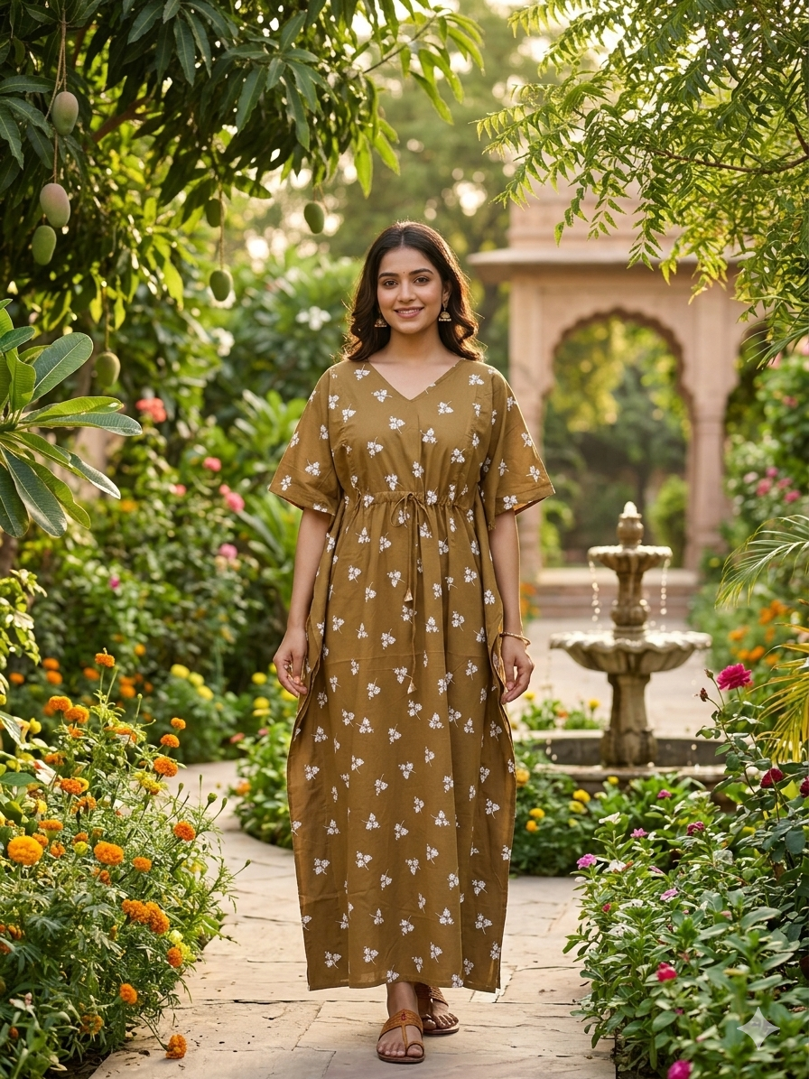 Floral feeding kaftan