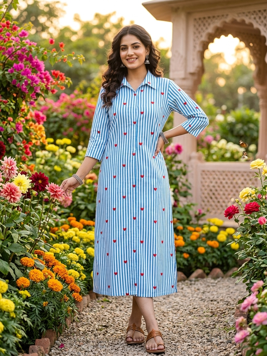 Shirt-collar feeding frock