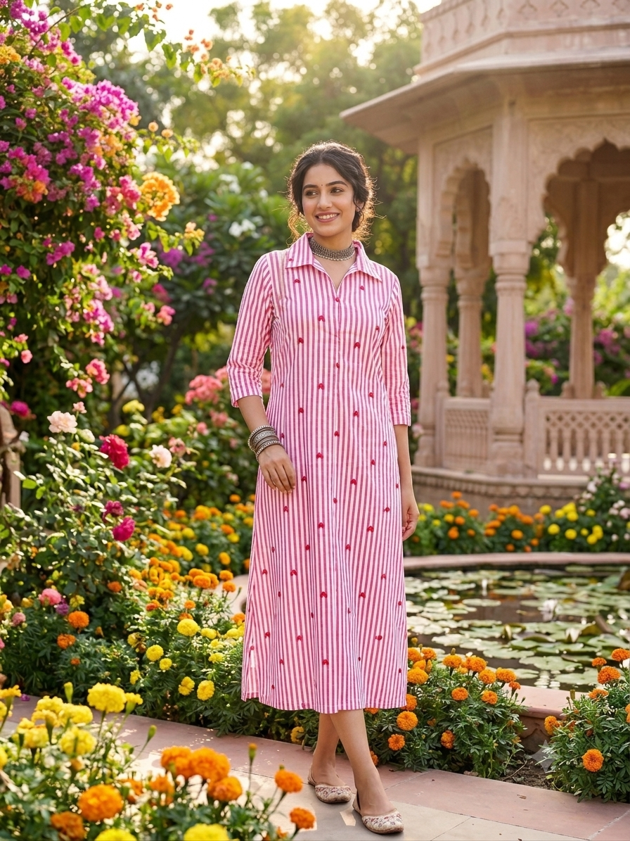 Shirt-collar feeding frock