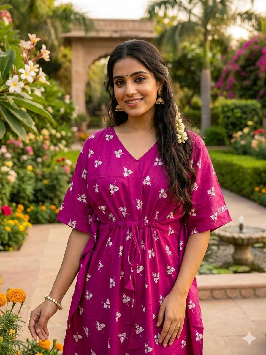Floral feeding kaftan