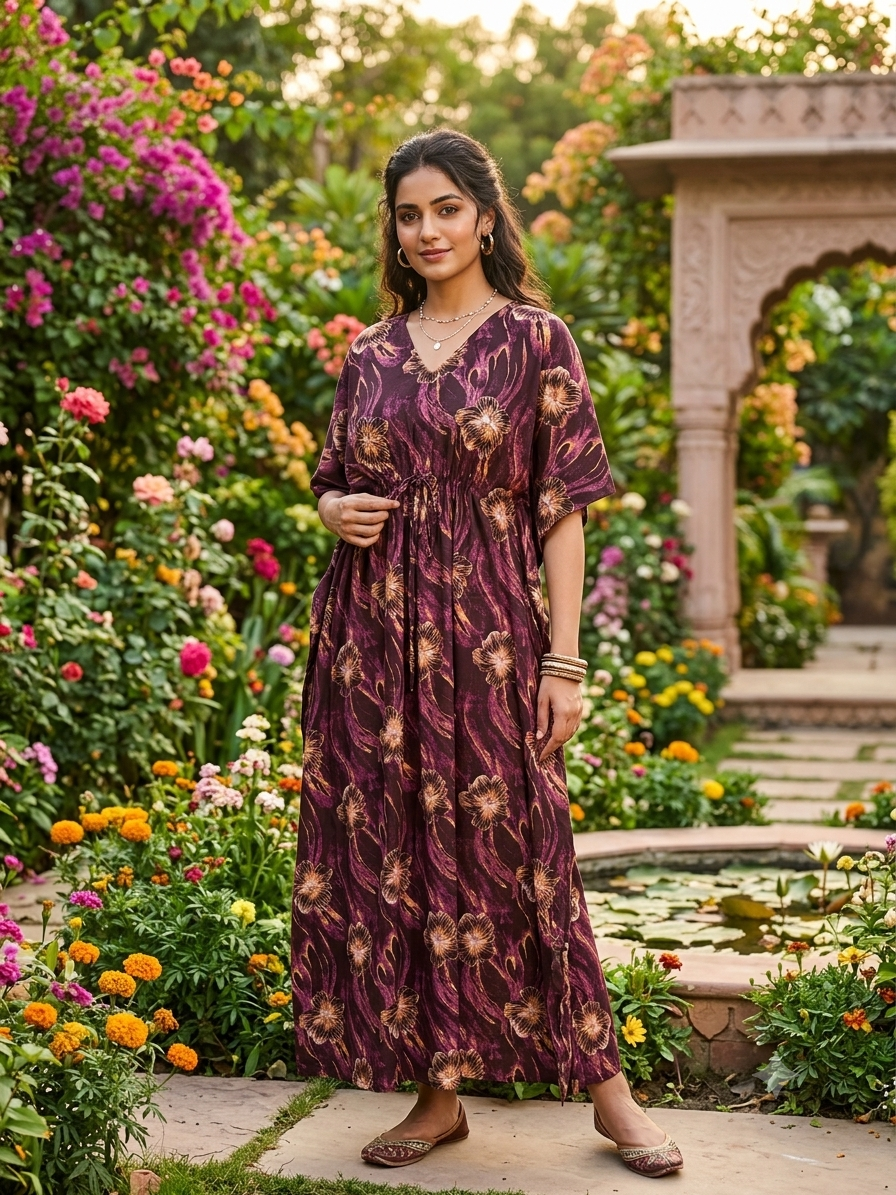 Floral feeding kaftan