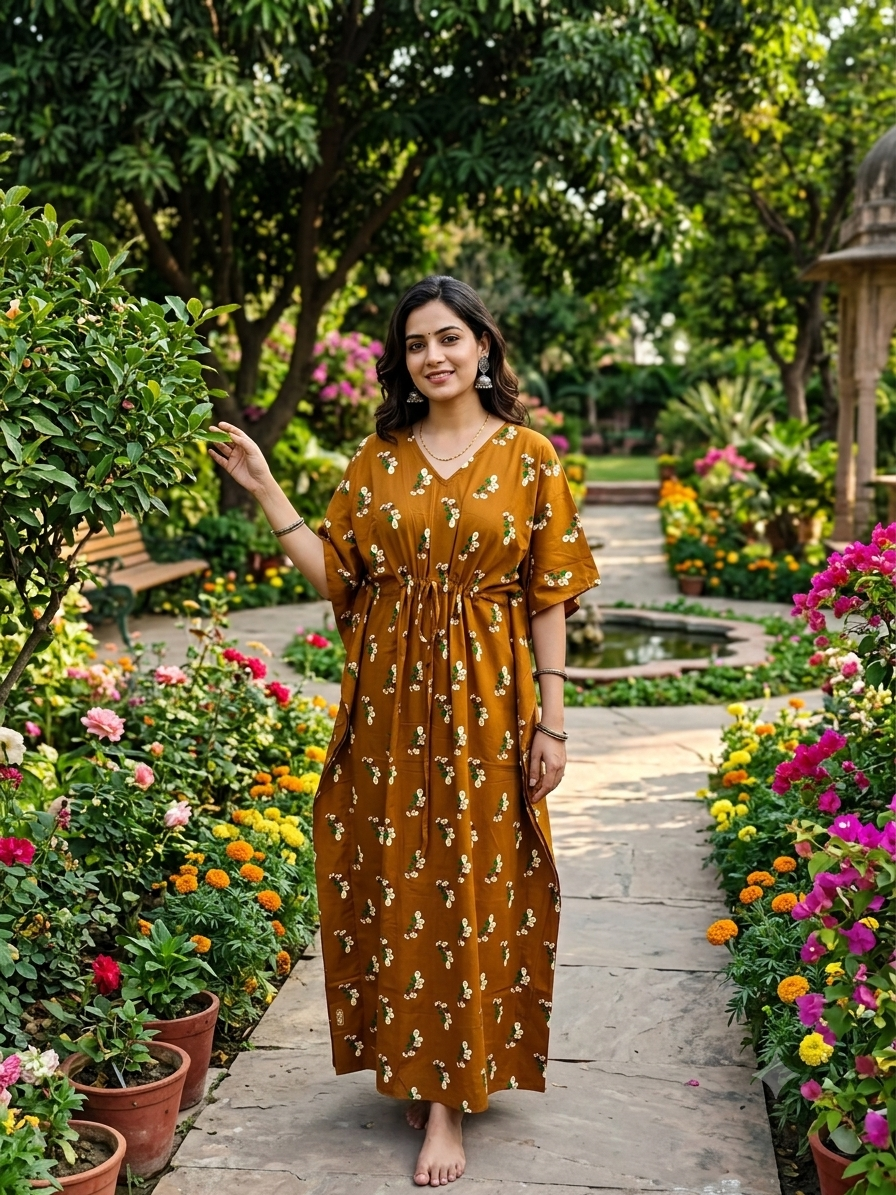 Leafy feeding kaftan