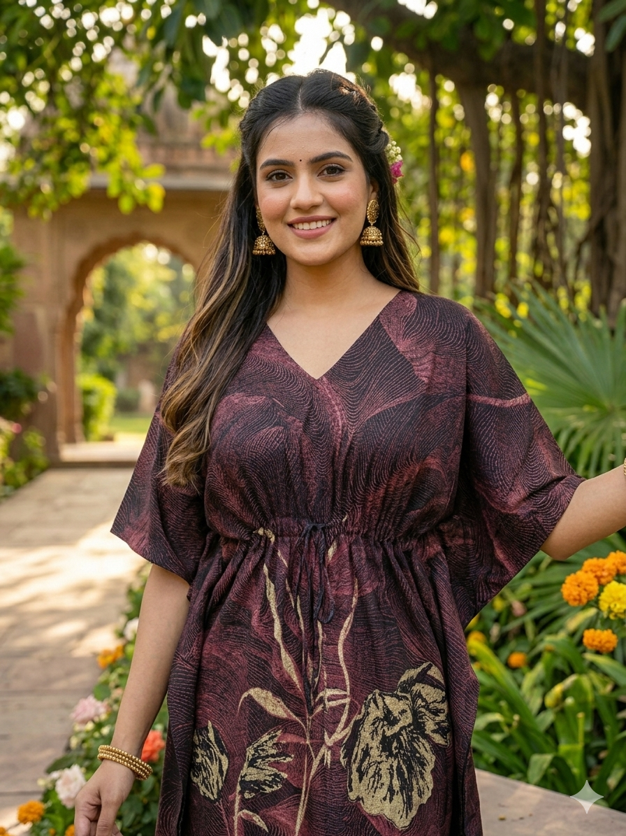 Floral nonfeeding kaftans