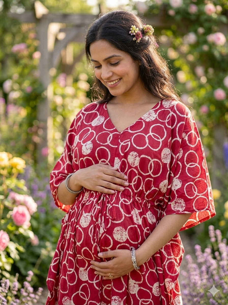 Premium floral plus size kaftan in pure soft cambric cotton fabric with centre zip &length 57” (free size L-5xl)