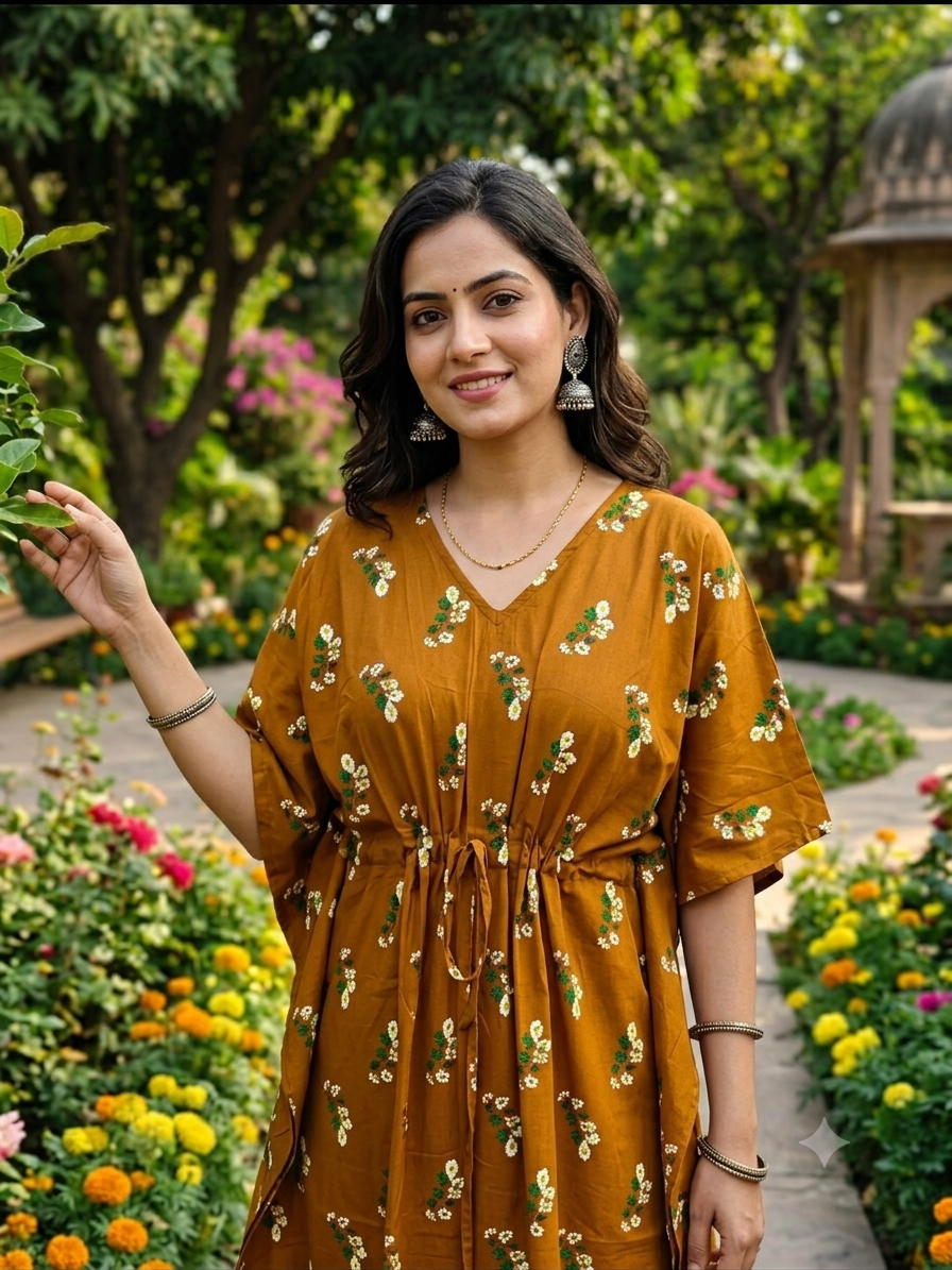 Leafy feeding kaftan