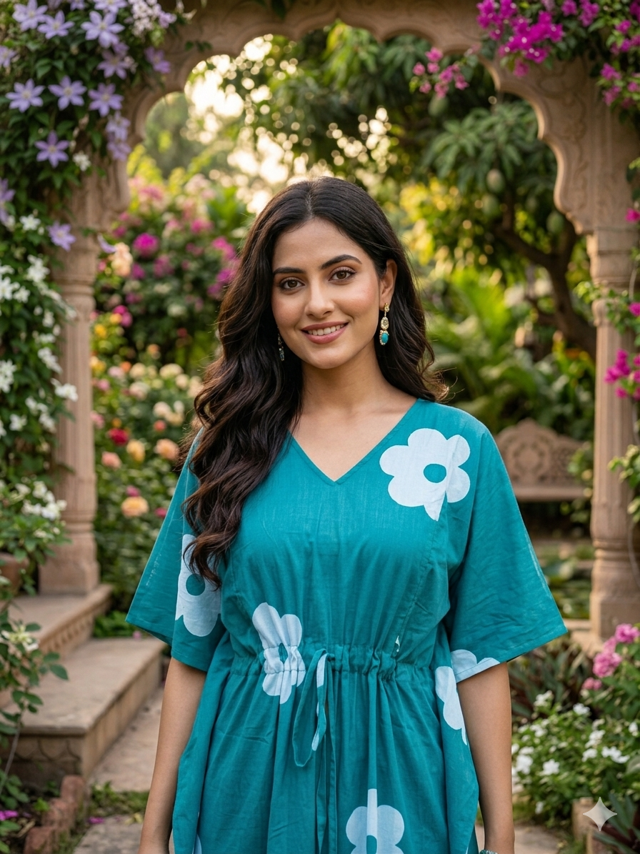 Floral nonfeeding kaftans
