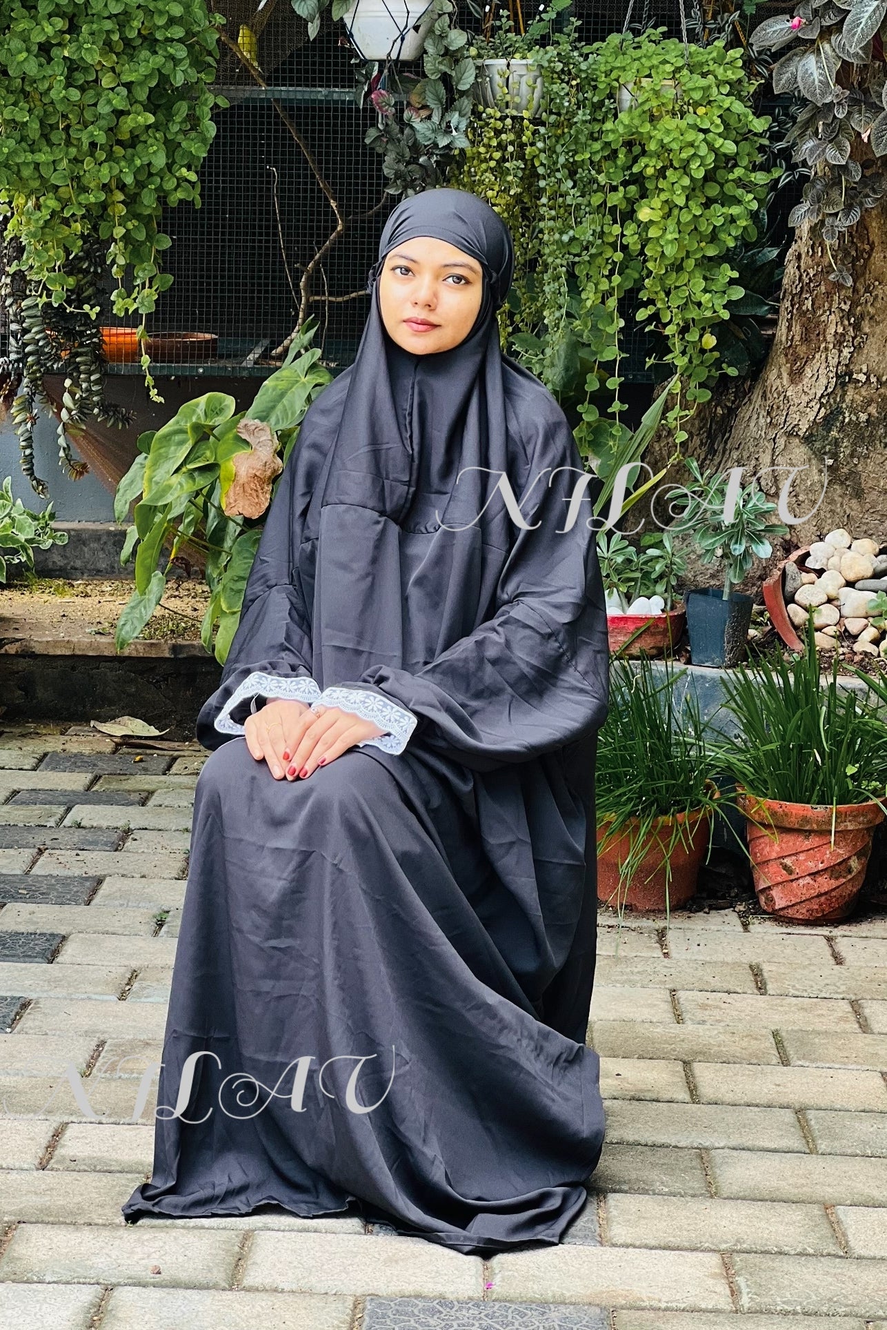 Black prayer dress