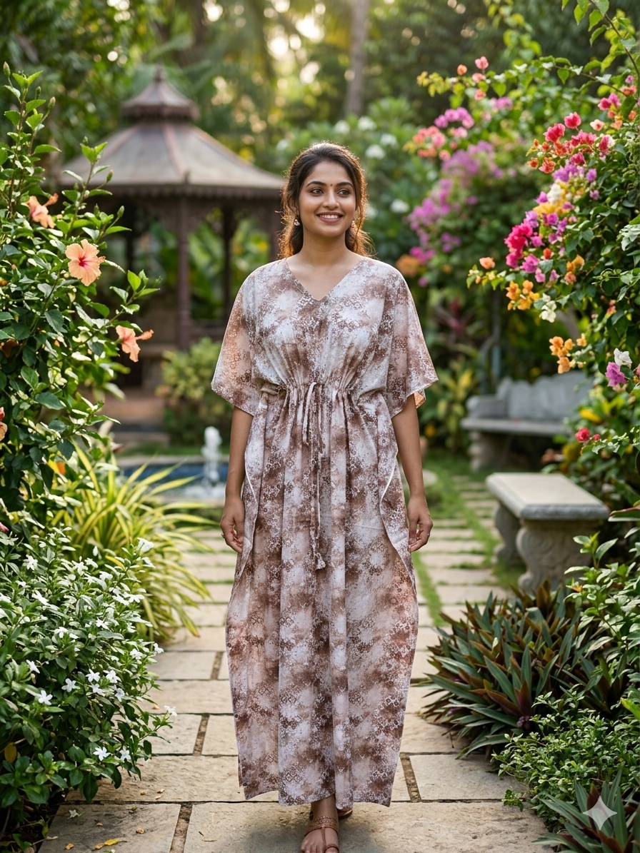 Tie-dye nonfeeding kaftans