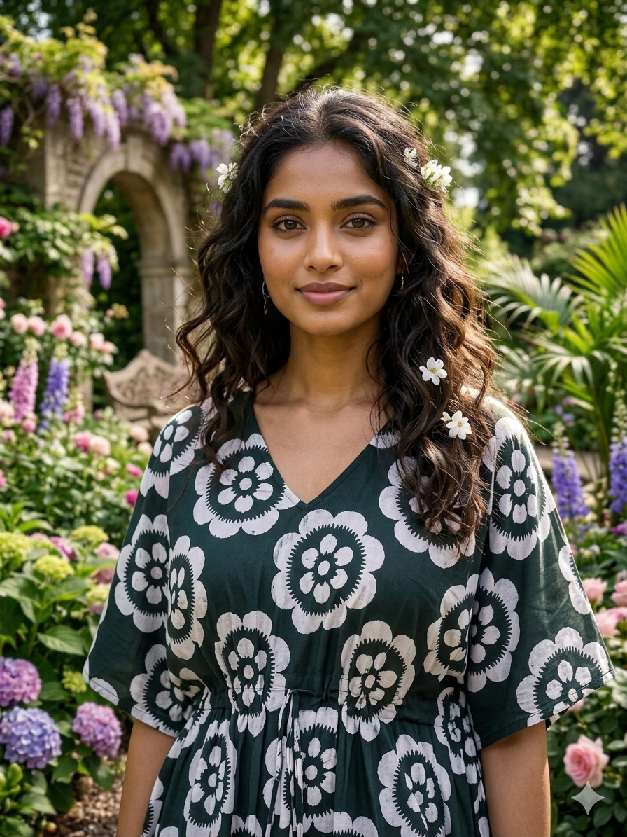 Floral nonfeeding kaftans