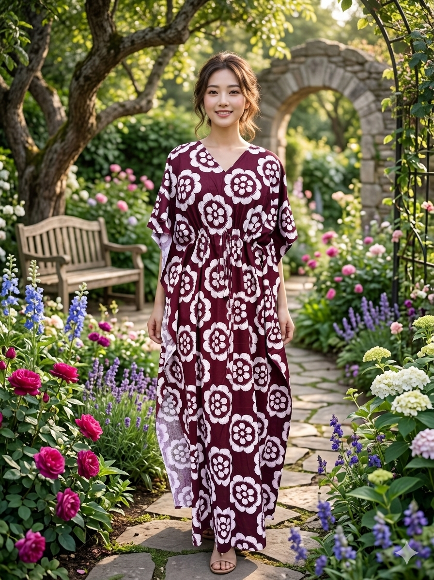 Floral feeding kaftan