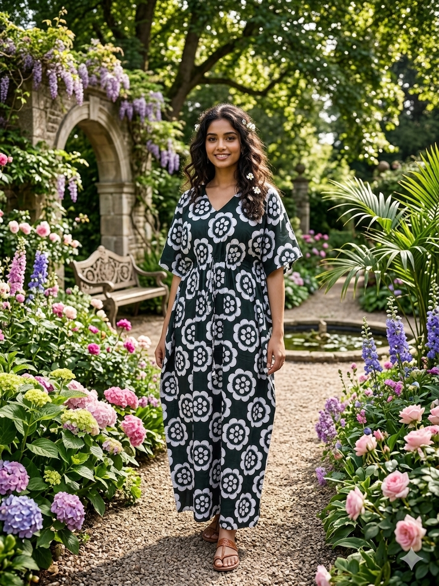 Floral feeding kaftan