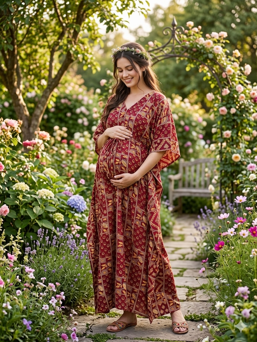 Premium floral plus size kaftan in pure soft cambric cotton fabric with centre zip &length 57” (free size L-5xl)