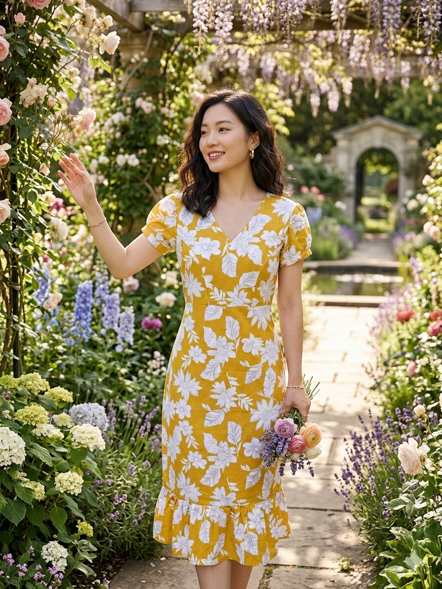 Floral feeding frock