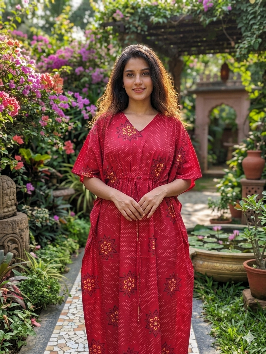 Floral nonfeeding kaftans