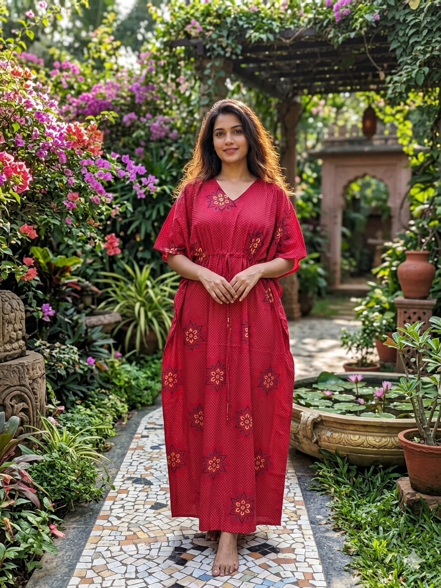 Floral nonfeeding kaftans