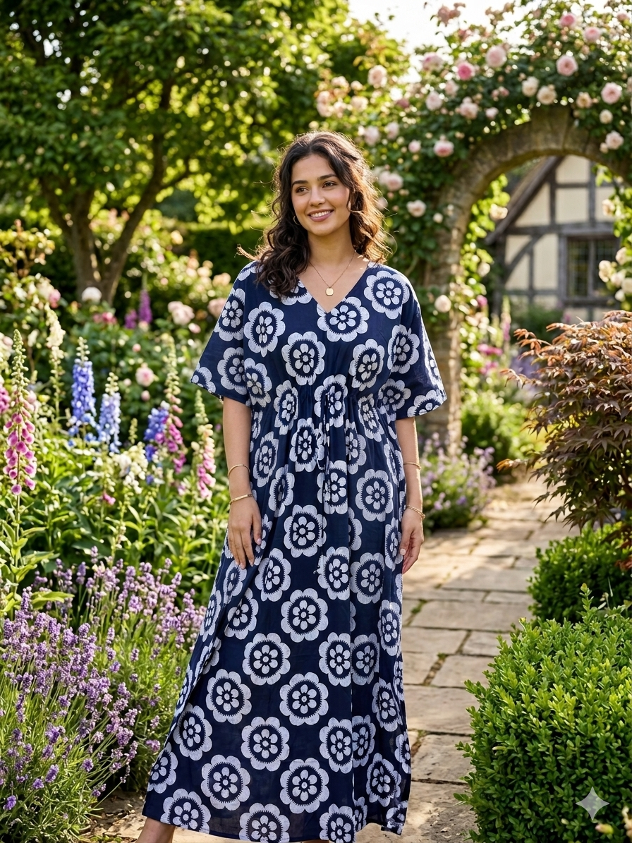 Floral nonfeeding kaftans