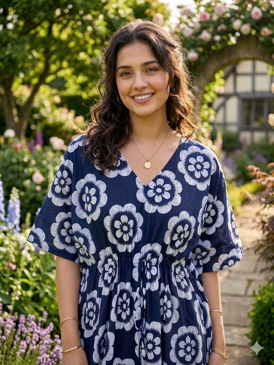 Floral nonfeeding kaftans